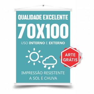 Banner Lona 70x100 - Arte Grátis - Alta Qualidade e Personalização Lona 70x100 Cm Frente Colorida / Verso Sem Impressão   