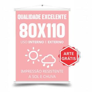 Banner Lona 80x110 - Arte Grátis - Alta Qualidade e Personalização Lona 80x110 Cm Frente Colorida / Verso Sem Impressão   