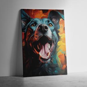 Quadro Bocejo Canino 50x70 cm Canvas 50x70 cm    