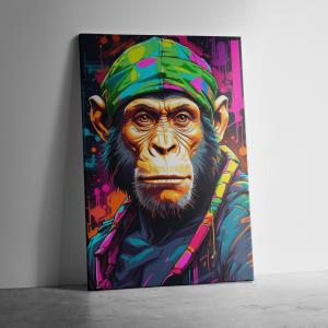 Quadro Macaque Pop 50x70 cm Canvas 50x70 cm    