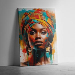 Quadro Rainha Tribal 50x70 cm Canvas 50x70 cm    
