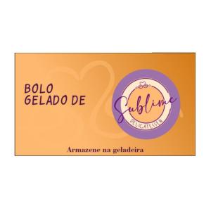 Rótulo Bolo Gelado Sublime 7x4 cm      